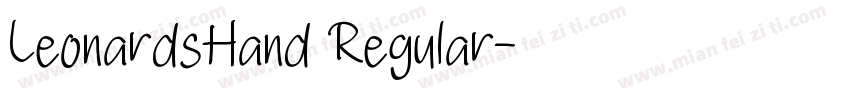 LeonardsHand Regular字体转换